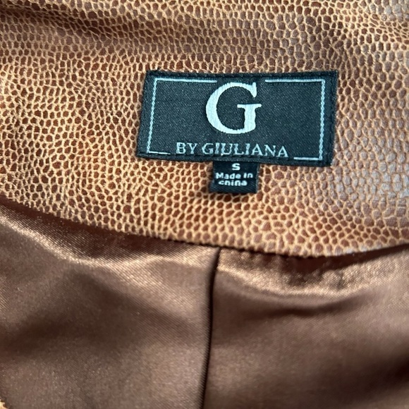G by Guilliani Faux Leather MOTO Style Jacket Sz Small - Picture 13 of 14